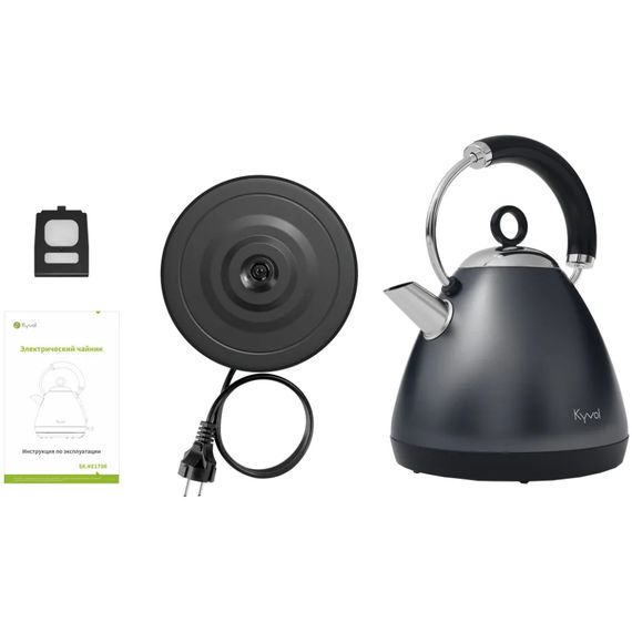 Електрочайник Kyvol KE170 1850-2200Вт/ 1.7л/блокування увімкнення без води/нержавіюча сталь | Зображення 4