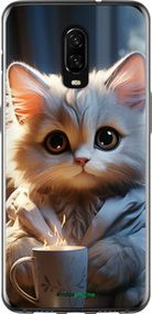 Чохол на OnePlus 6T Білий кіт "5646u-1587-2448"