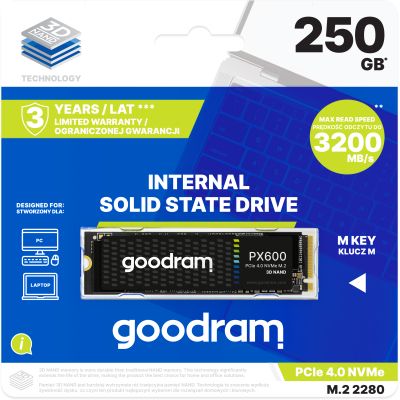 Накопитель SSD M.2 2280 250GB PX600 Goodram (SSDPR-PX600-250-80) | Зображення 3