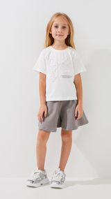 Костюм футболка+шорти для дівчинки Dinomin 2852 92 см Молочний shop (2000999523014)