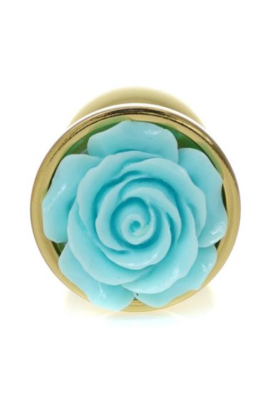 Анальна пробка - Jewellery Gold PLUG ROSE- Light Blue sexstyle | Зображення 2