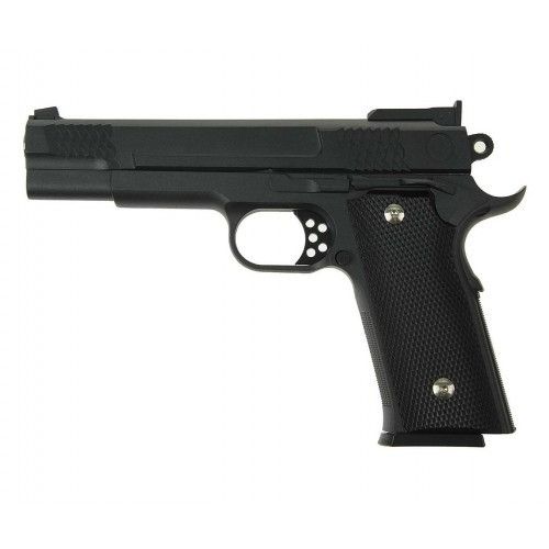 Страйкбольний пістолет "Браунінг Browning HP" Galaxy G20 метал чорний | Зображення 2
