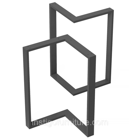 Комплект опор для столу з металу 566×325mm, H=730mm (профільна труба: 60x20mm) | Зображення 1