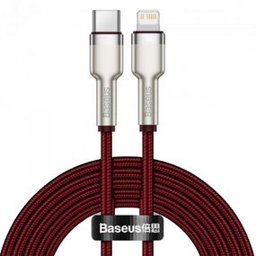 Кабель Baseus Cafule Type-C to Lightning PD 20W (2m), Червоний, 2.0 м