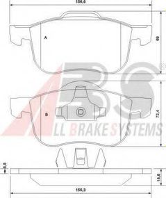 Колодка гальм. диск. VOLVO S60S80V70 передн. (вир-во ABS) A.B.S. 37097 на VOLVO S80 I седан (TS, XY)