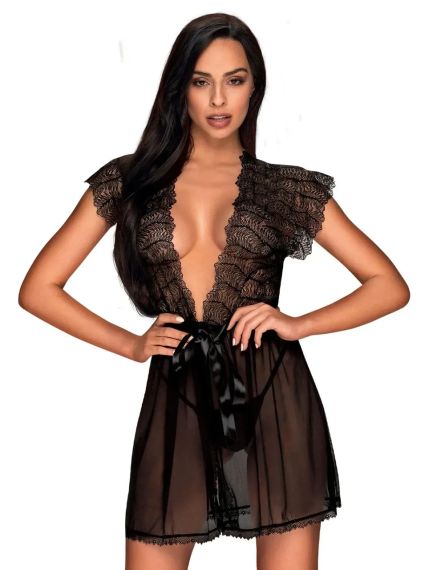 Сексуальний халат Obsessive Romanesa peignoir S/M Sex Aura