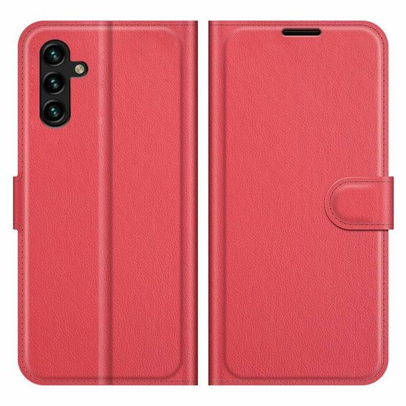 Чохол книжка з кишенями для карт на Samsung Galaxy A04s колір Червоний | Зображення 1