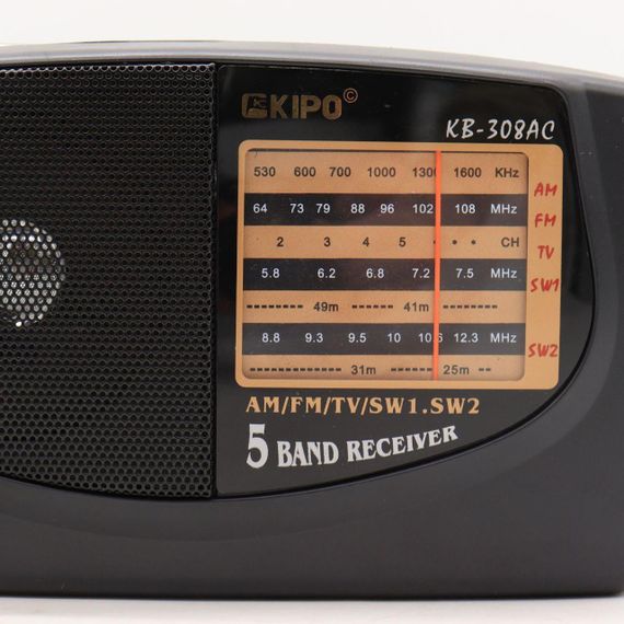 Радіоприймач на батарейках та від мережі KIPO KB-308AC / Портативне радіо з антеною / Акумуляторне FM радіо | Зображення 5