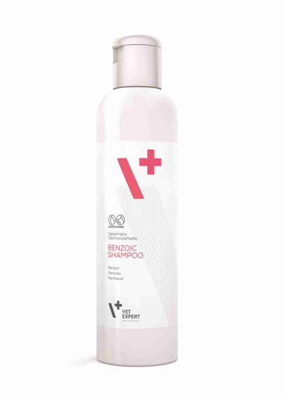 Шампунь для кошек и собак с жирной кожей VetExpert Benzoic Shampoo 250 мл