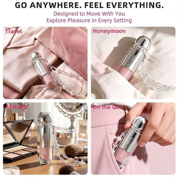 Вакуумный стимулятор в форме губной помады BeYourLover Powder Mist, розовый, 9,65 × 3,3 × 3 см Sex Aura | Зображення 6