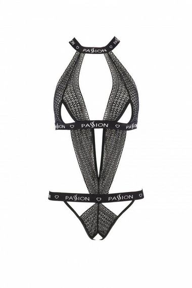 Полупрозрачное боди с вырезами Passion Exclusive Mirajane Body black S/M, black Sex Aura | Зображення 4