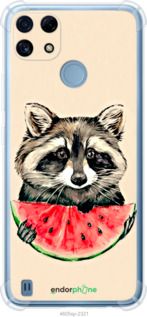 Чохол на Realme C21 Єнотик з кавуном "4605sp-2321-2448"