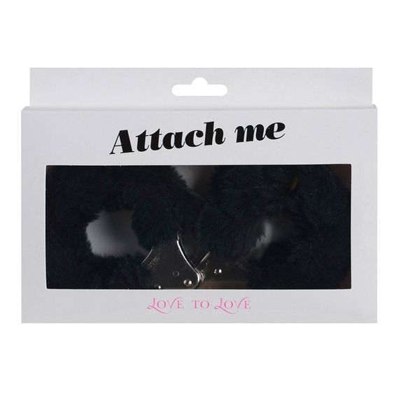 Наручники з плюшевим оздобленням Love To Love ATTACH ME Black | Зображення 1