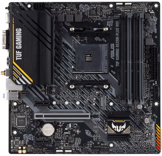 Материнcька плата ASUS TUF GAMING A520M-PLUS WIFI sAM4 A520 4xDDR4 HDMI DVI D-Sub Wi-Fi BT mATX 90MB17F0-M0EAY0