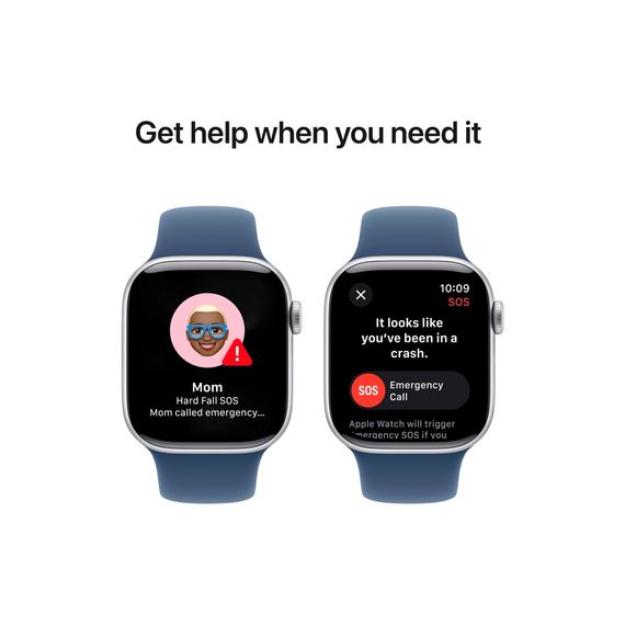 Смарт-годинник Apple Watch Series 10 GPS 42mm Silver Aluminium Case with Denim Sport Band - S/M (MWWA3QH/A) | Зображення 5
