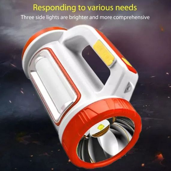 Фонарь переносной кемпинг 6088-LED+COB с функцией PowerBank, фонари для кемпинга camping. Цвет: оранжевый | Зображення 5