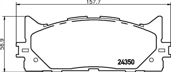 Колодки передні гальмівні, lexus es/toyota camry 2.4-3.5 HELLA PAGID (8DB355012401) | Зображення 2