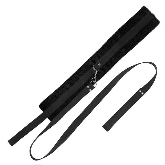 Набір нашийник з повідцем та маска Art of Sex – Soft Touch Light, чорний | Зображення 8