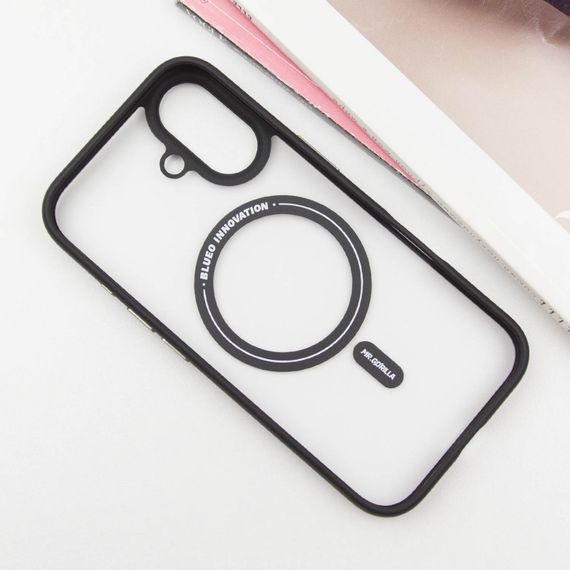 TPU+PC чохол Blueo Skin Friendly Frosted with MagSafe для Apple iPhone 16 (6.1") Чорний | Зображення 2