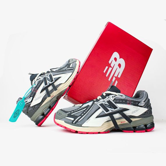 Демісезонні кросівки New Balance весна літо колір сірий/білий/червоний | Зображення 8