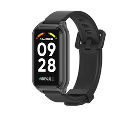 Силіконовий ремінець Mijobs Classic для фітнес браслета Xiaomi Mi Smart Band 8 Active - Black