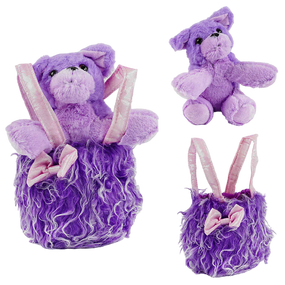 Сумочка детская с игрушкой Фиолетовая