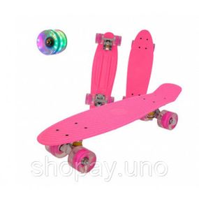 Пенні борд Penny board Дитяча скейт дошка з підсвіткою колес Fish Skateboards