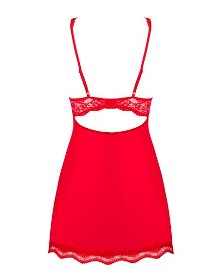 Сорочка Obsessive Luvae babydoll Красный S/M | Зображення 3