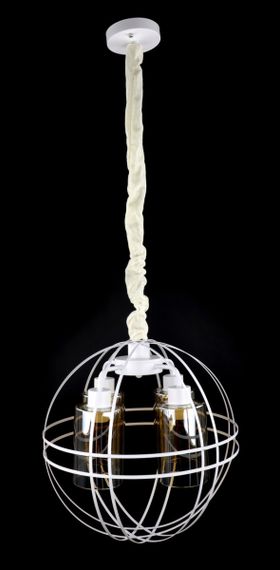 Люстра підвісна LOFT на 4 лампочки 25760 Білий 50-110х41х41 см. | Зображення 1