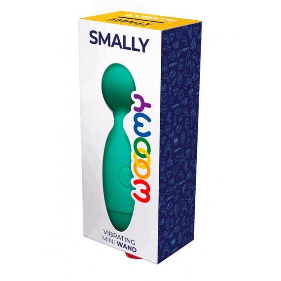 Мінівібромасажер Wooomy Smally Mini Wand Turquoise | Зображення 2