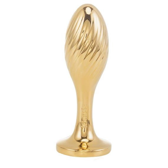 Металлическая анальная пробка Кроличий хвост LOCKINK SEVANDA White Bunny-Tail Anal Pear-shape Plug Sex Aura | Зображення 2