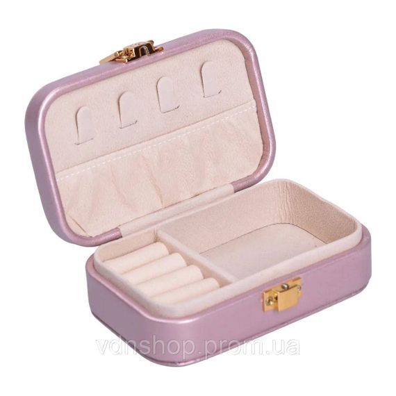 Скринька для прикрас з еко шкіри 12×7.5×4 см із застібкою органайзер для ювелірних виробів HP-5-34P | Зображення 1