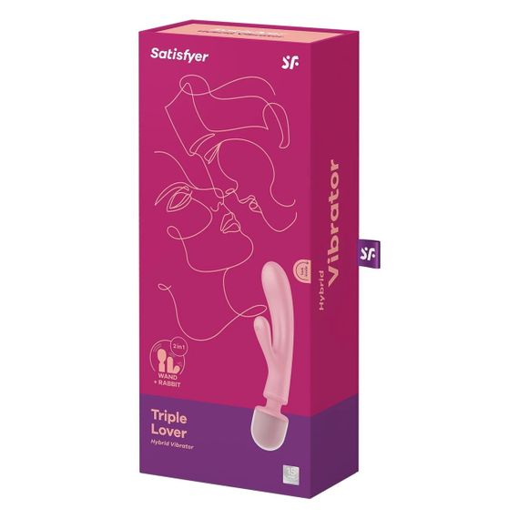 Гібридний вібратор Мікрофон-Кролик Satisfyer Triple Lover, рожевий sexstyle | Зображення 6
