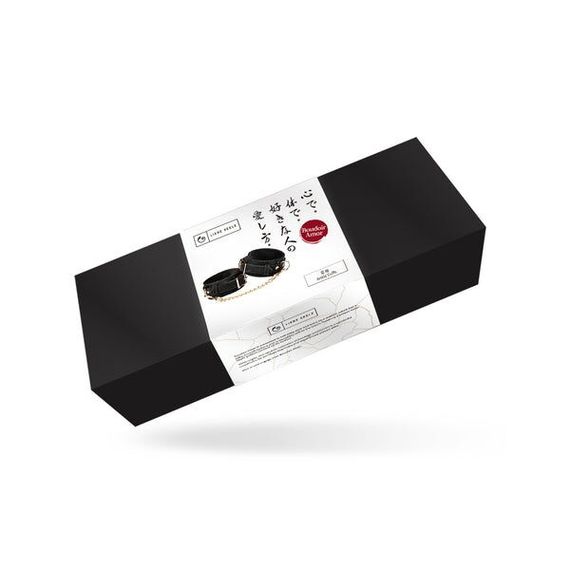 Поножі Liebe Seele Boudoir Amor Ankle Cuffs Black, знімний з’єднувальний ланцюжок | Зображення 1