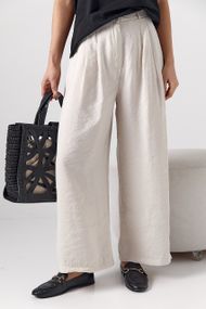 Штани-кюлоти з високою талією - бежевий цвет, M (є розміри)