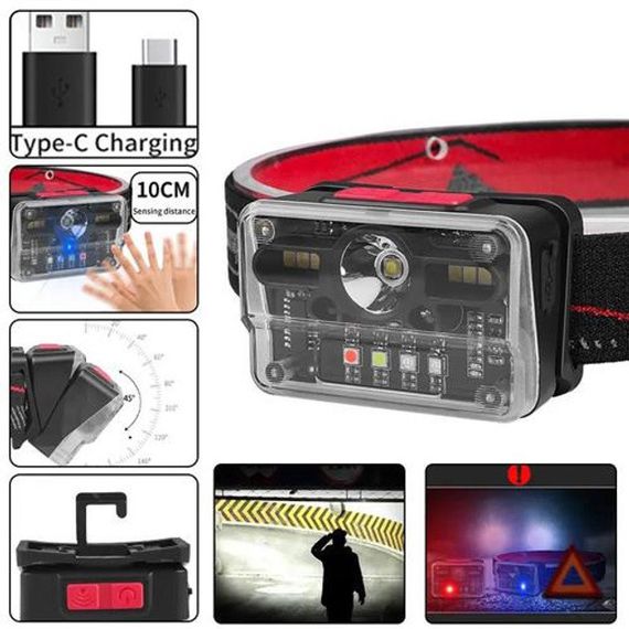 Ліхтар DS-577 налобний M-006-XPG+8SMD+4SMD(white+red+green+blue+UV) | Зображення 4