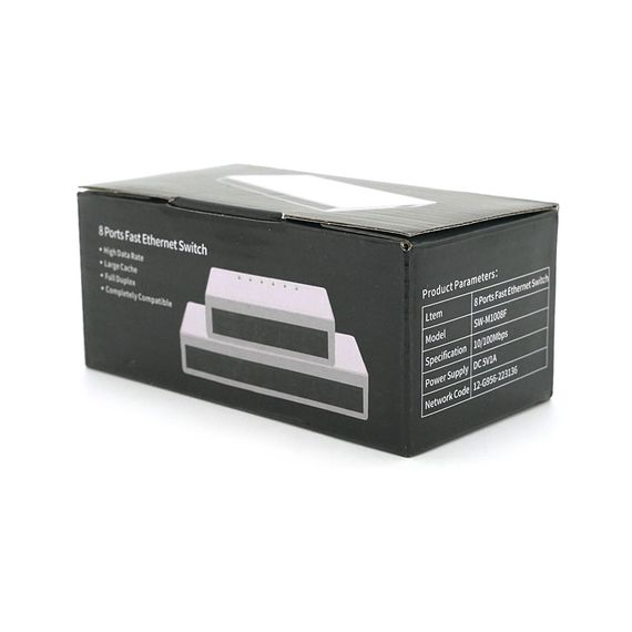 Коммутатор Merlion MS1008 8 портов Ethernet 10/100 Мбит/с. DC 5V. Блок питания 5V в комплекте Q100 | Зображення 2