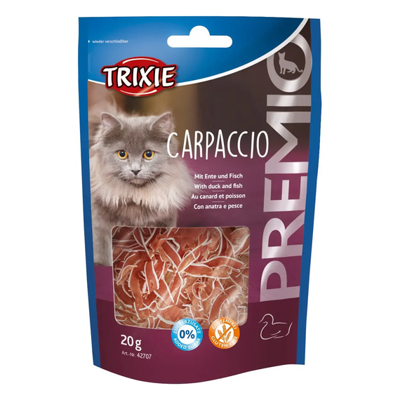 Лакомство Trixie "Premio Carpaccio" для котов, утка и рыба 20 г