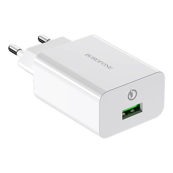 СЗУ Borofone BA21A Long journey QC3.0 3A (1USB-A) Белый | Зображення 1