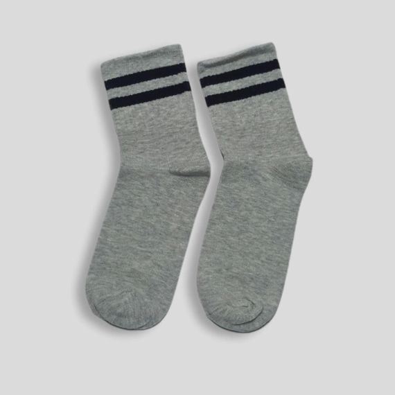 Високі шкарпетки для підлітків зі спортивною резинкою Twinsocks р22-24(35-37),24-26(37-40) чорний, сірий, бордо | Зображення 1