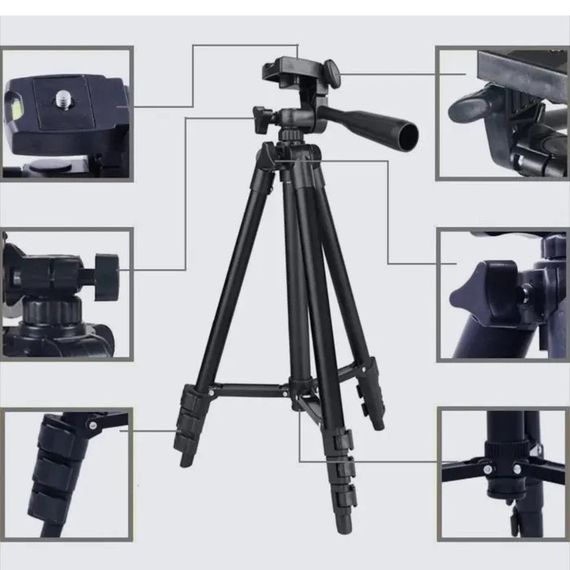 Штатив для зйомки Tripod 3120 PRO | Штатив для веб-камери | Штатив для горизонтальної зйомки Підставка під телефон тринога | | Зображення 8