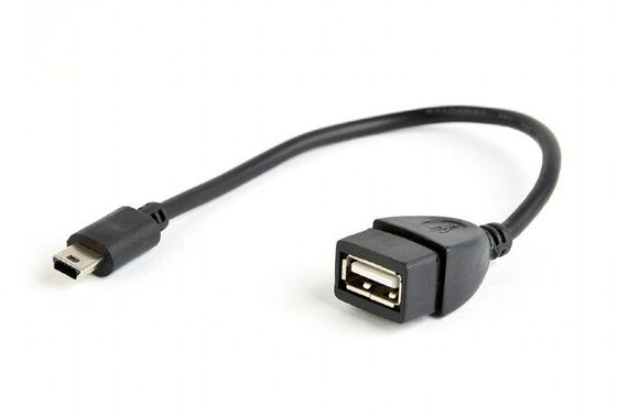 Кабель-адаптер USB OTG Cablexpert A-OTG-AFBM-002 для пристроїв, AF - Mini BM, 0.15 м.