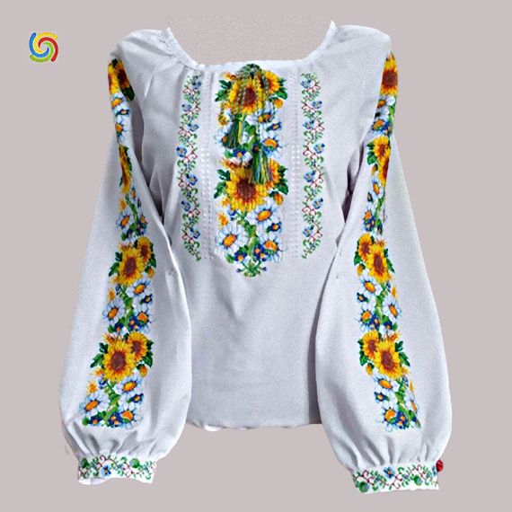 Рубашка Украинская вышиванка 285911 цвет белый размер XL/3XL