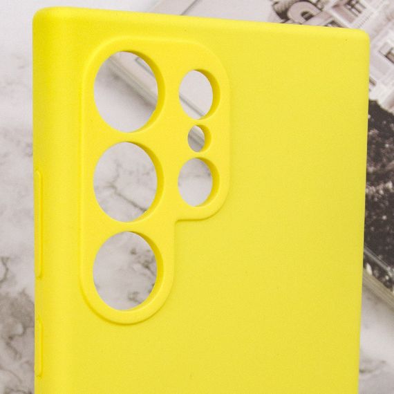 Чехол Silicone Cover Lakshmi Full Camera (AAA) для Samsung Galaxy S24 Ultra Желтый / Yellow | Зображення 5