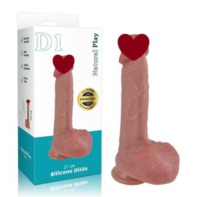 Силиконовый фаллоимитатор с мошонкой EROSPACE NATURAL PLAY D1 Sex Aura