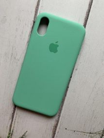 Силіконовий чохол Apple Silicone Case Mint для iPhone X/XS