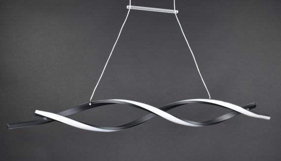 Люстра світлодіодна підвісна LED світильник для квартири на стелю лед 27327 Чорний 25-100х14х100 см. | Зображення 1