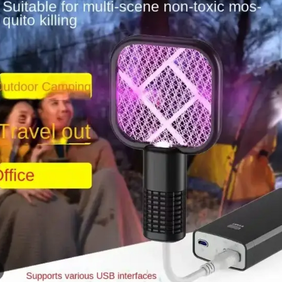 USB-ловушка від комарів, електрична мухобійка, УФ-світло, електричний шок, портативний відлякувач від комах | Зображення 9