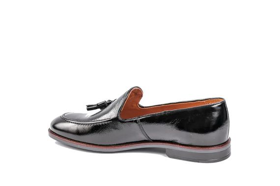 Лаковані лофери, чорний колір 45 розмір | Зображення 1