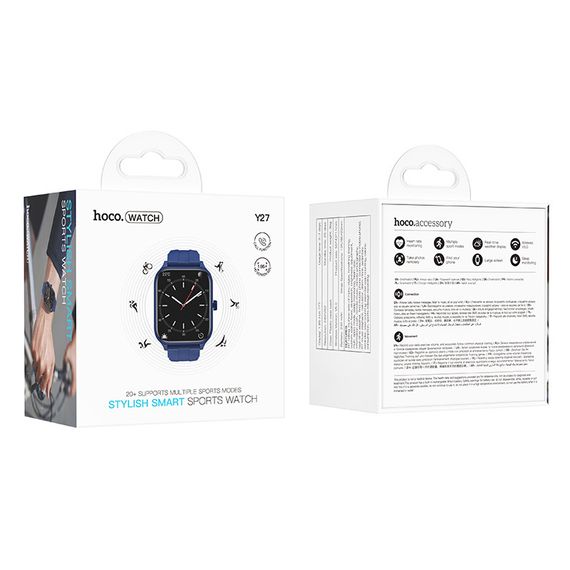 Смарт-часы Hoco Smart Watch Y27 Smart sports watch (call version) Blue | Зображення 4